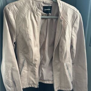 Express Women's dusty pink pleather Jacket